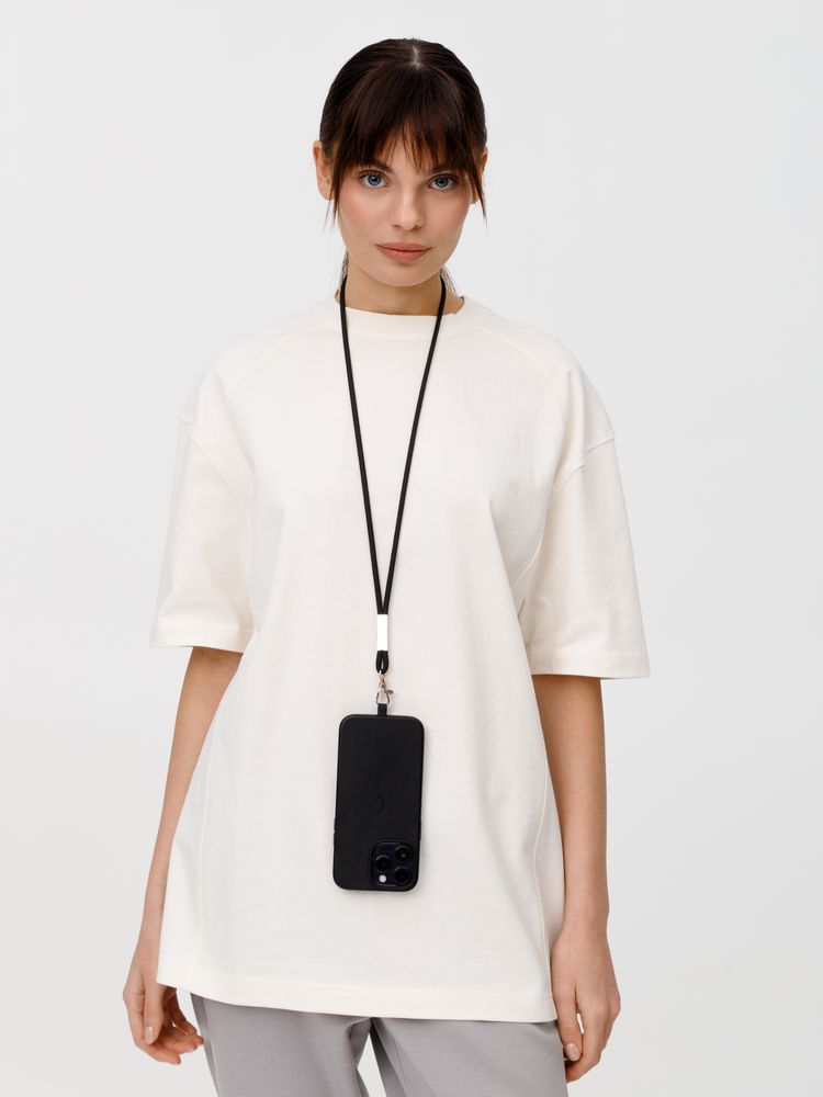 Шнурок для бейджа Tube Metal, черный — изображение 6