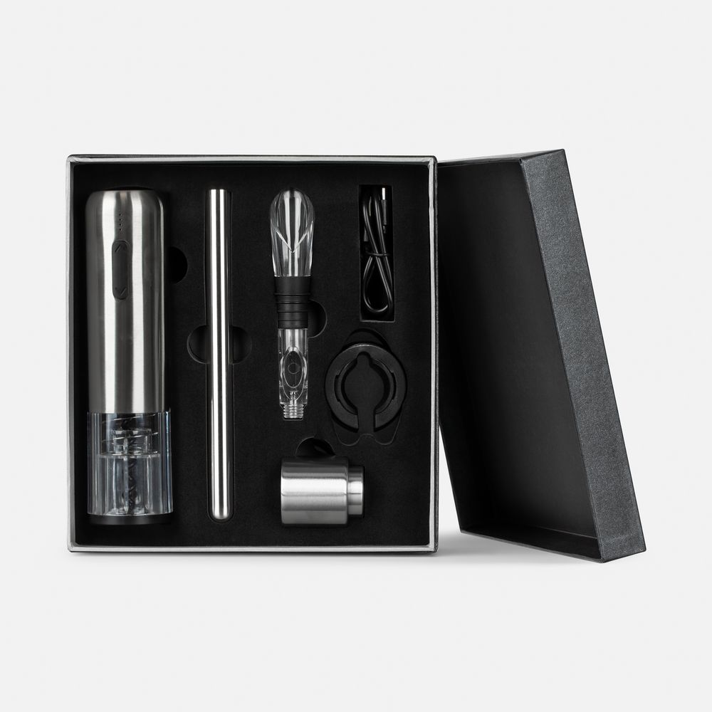 Винный набор Veritas, черный с серебристым — изображение 3