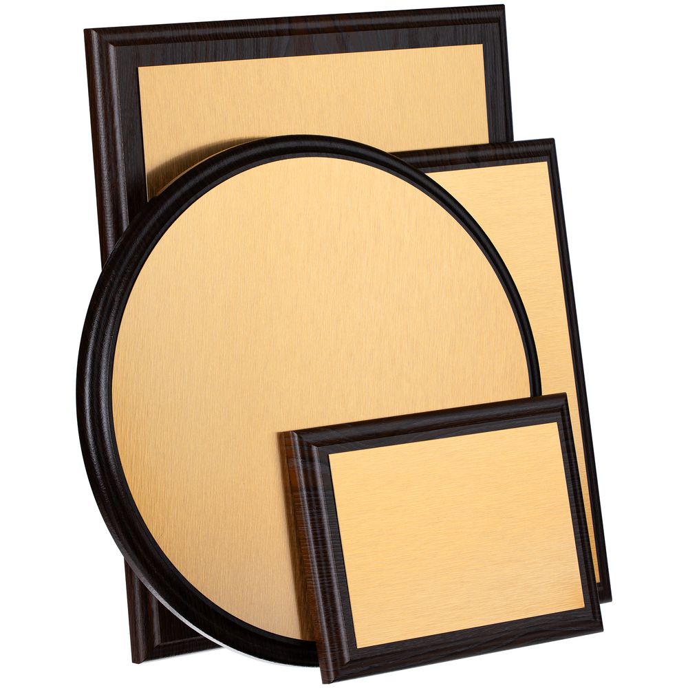 Плакетка Plaque XL, венге с золотистой пластиной — изображение 6