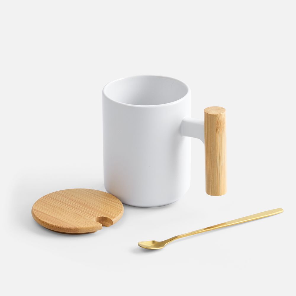 Кружка с ложкой Eco Fusion, белая — изображение 4