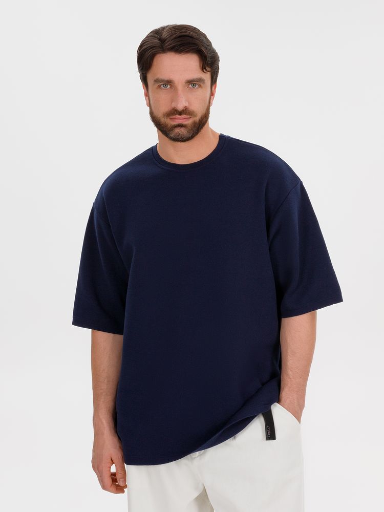 Джемпер с коротким рукавом Siluetti Volumica, темно-синий — изображение 8