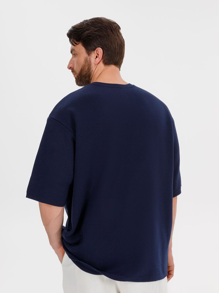 Джемпер с коротким рукавом Siluetti Volumica, темно-синий — изображение 9