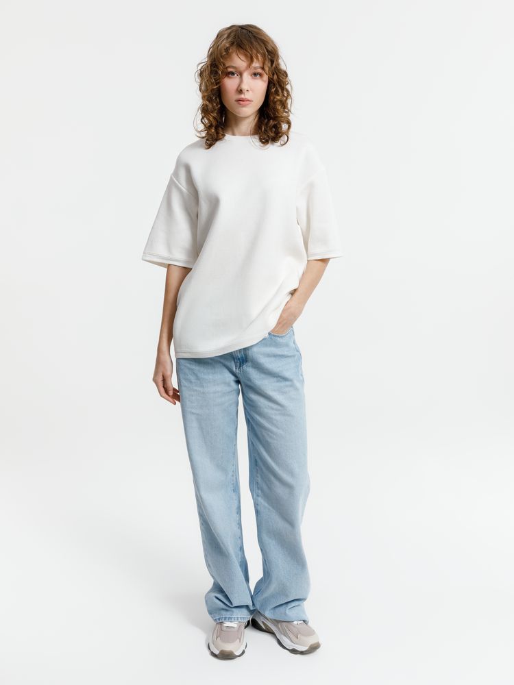 Джемпер с коротким рукавом Siluetti Volumica, молочно-белый — изображение 5