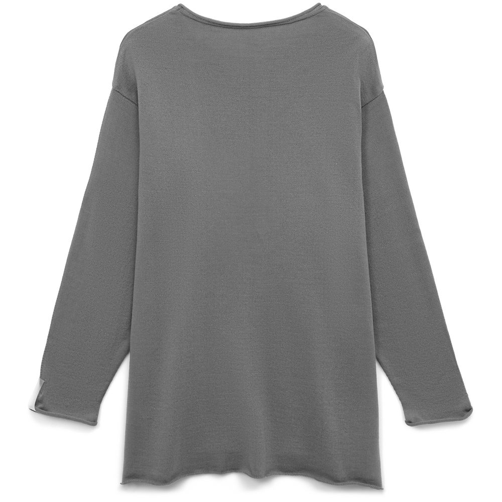 Лонгслив унисекс Siluetti Fuori, серый — изображение 3