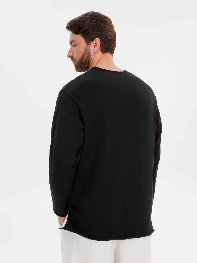 Лонгслив унисекс Siluetti Fuori, черный — изображение 11