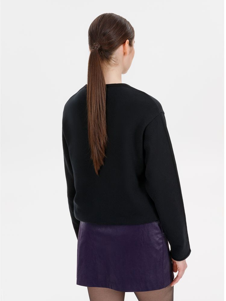 Лонгслив унисекс Siluetti Fuori, черный — изображение 6