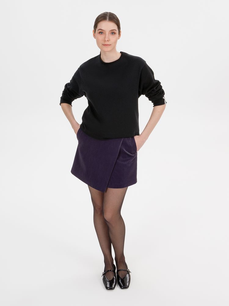 Лонгслив унисекс Siluetti Fuori, черный — изображение 7