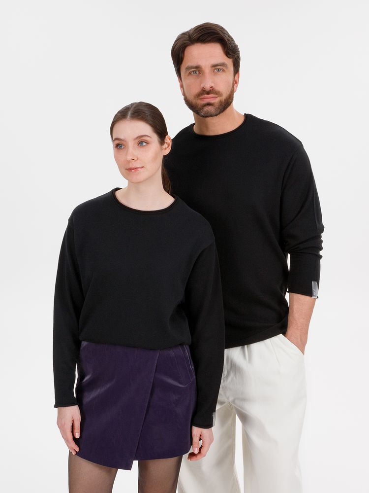 Лонгслив унисекс Siluetti Fuori, черный — изображение 14