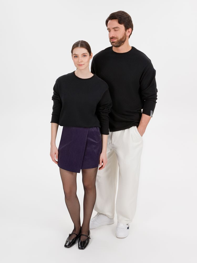 Лонгслив унисекс Siluetti Fuori, черный — изображение 15