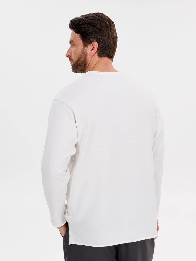 Лонгслив унисекс Siluetti Fuori, молочно-белый — изображение 12