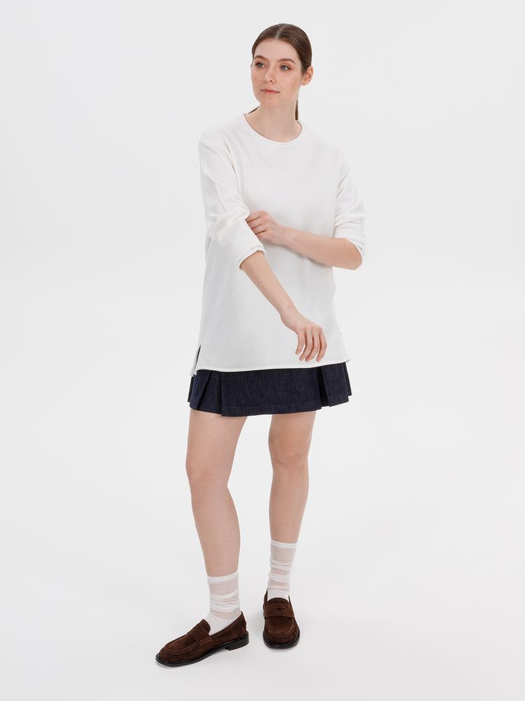 Лонгслив унисекс Siluetti Fuori, молочно-белый — изображение 8