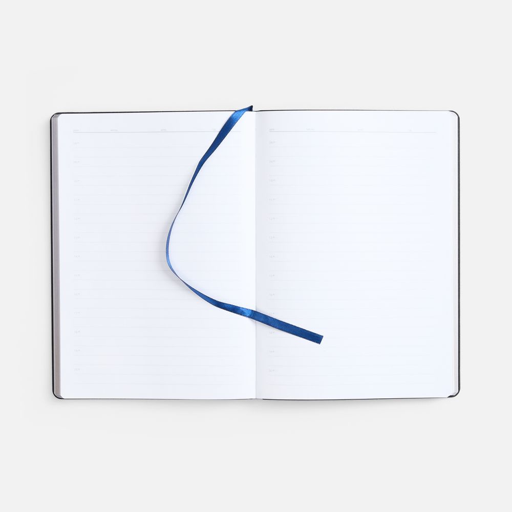 Ежедневник Nebraska Flex, недатированный, синий с серебром — изображение 10