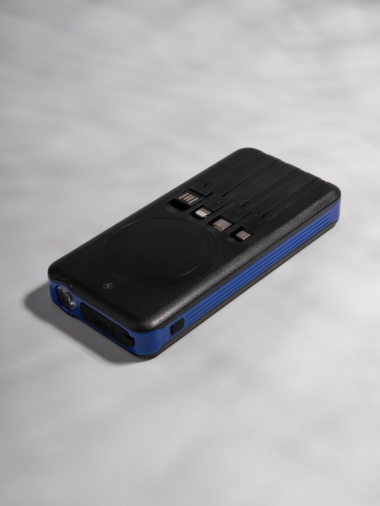 Аккумулятор с беспроводной зарядкой Holiday Maker Wireless, 10000 мАч, синий — изображение 12