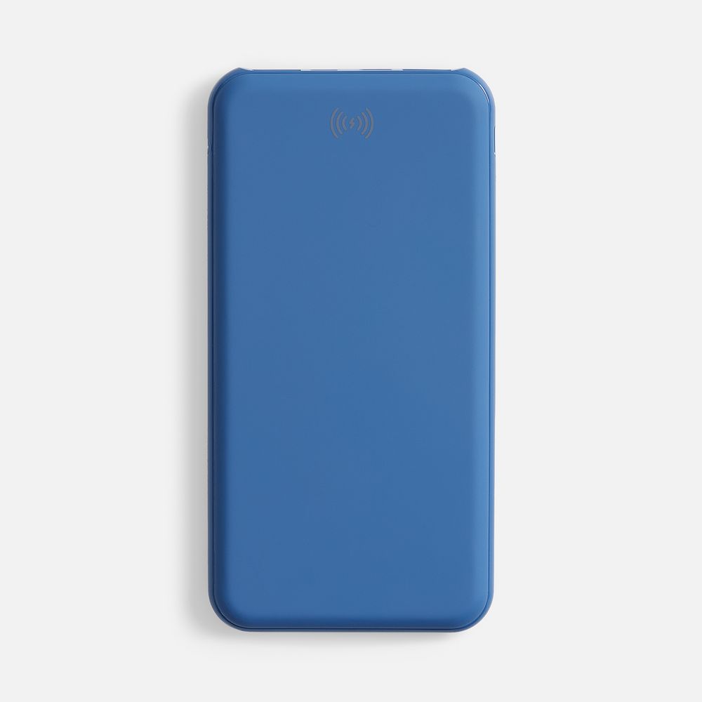 Аккумулятор с беспроводной зарядкой All Day Wireless 10000 мАч, синий — изображение 3