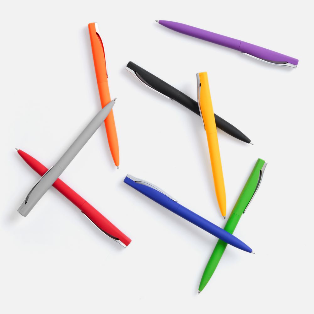 Ручка шариковая Pin Soft Touch, ver. 2, синяя — изображение 5