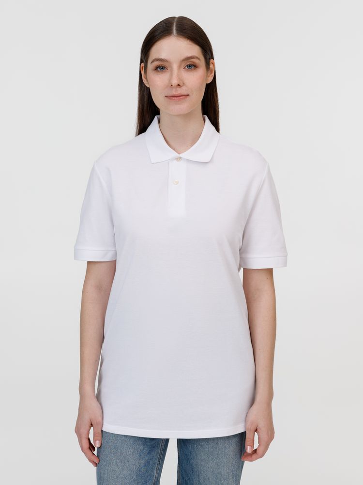 Рубашка поло унисекс Pacific, белая — изображение 9