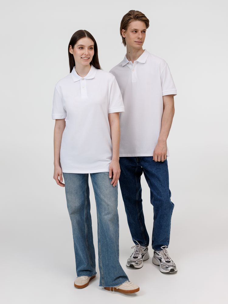 Рубашка поло унисекс Pacific, белая — изображение 14