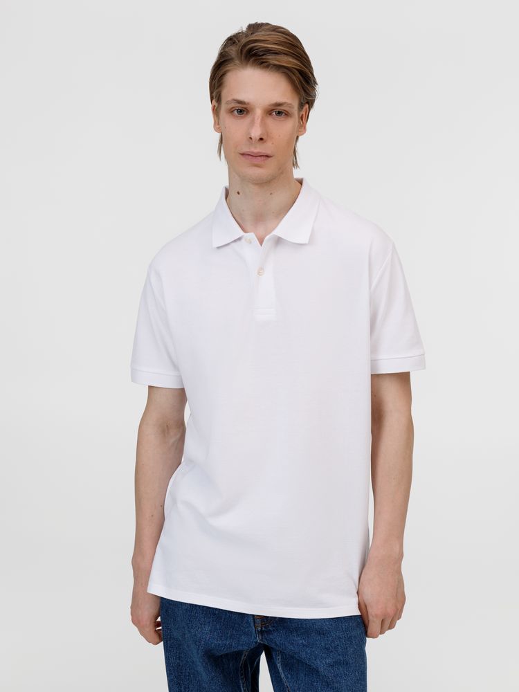 Рубашка поло унисекс Pacific, белая — изображение 5