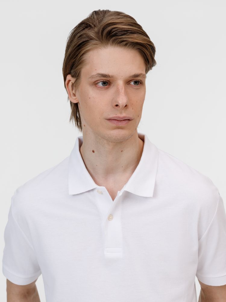 Рубашка поло унисекс Pacific, белая — изображение 6