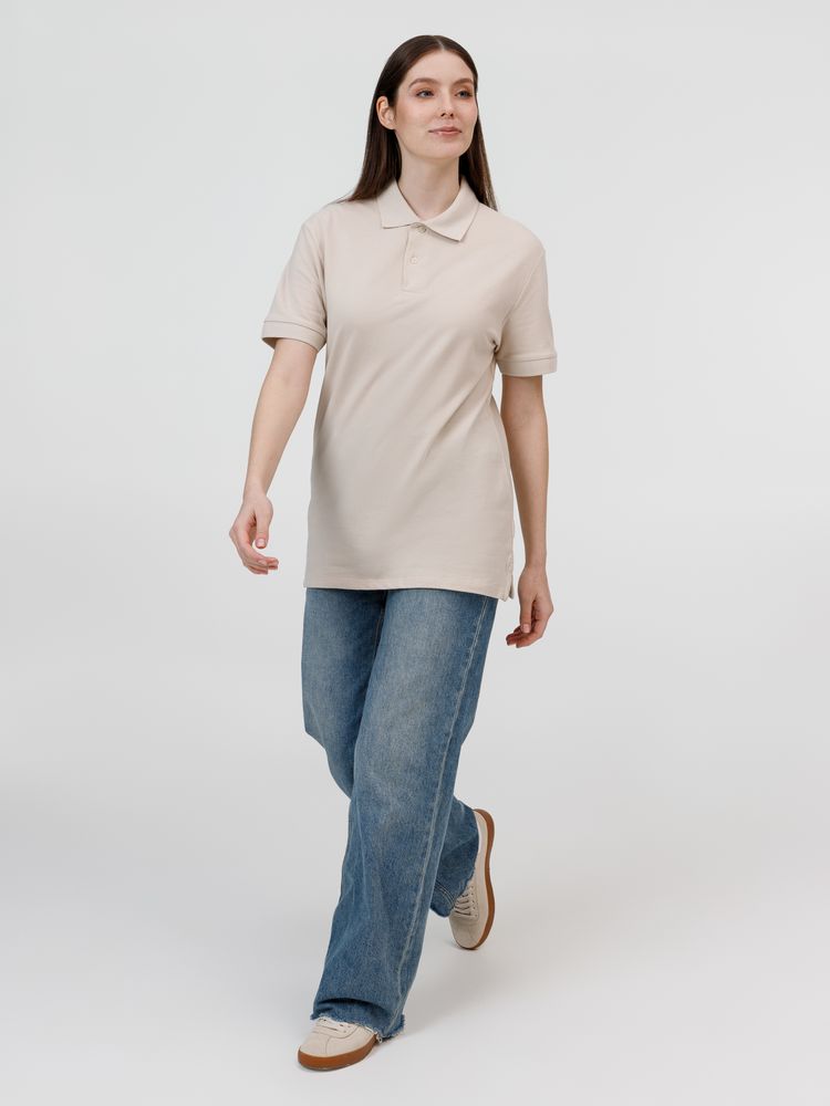 Рубашка поло унисекс Pacific, бежевая (льняная) — изображение 13