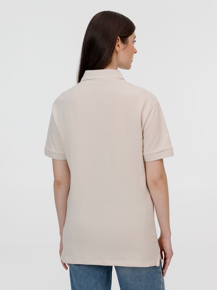 Рубашка поло унисекс Pacific, бежевая (льняная) — изображение 12