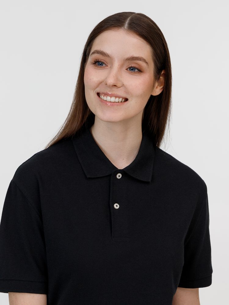 Рубашка поло унисекс Pacific, черная — изображение 10