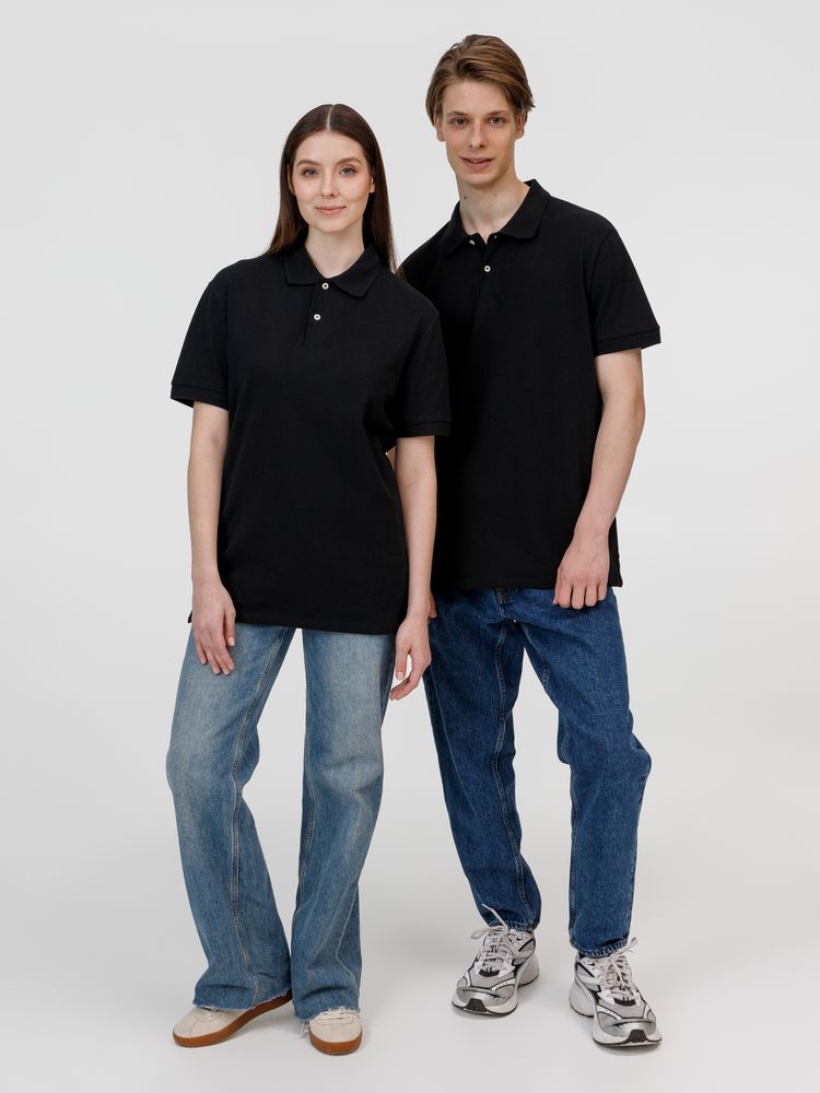 Рубашка поло унисекс Pacific, черная — изображение 13