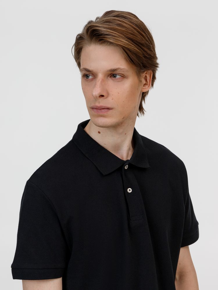 Рубашка поло унисекс Pacific, черная — изображение 6