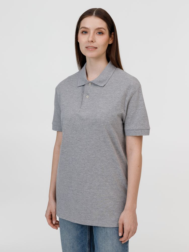 Рубашка поло унисекс Pacific, серый меланж — изображение 9