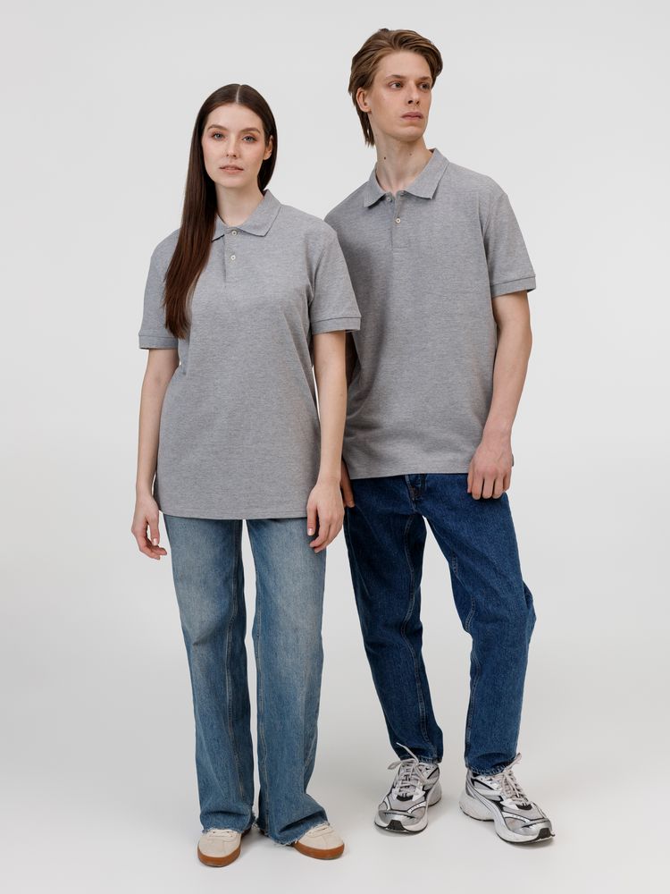 Рубашка поло унисекс Pacific, серый меланж — изображение 13