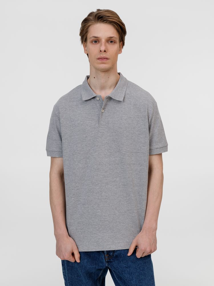 Рубашка поло унисекс Pacific, серый меланж — изображение 5