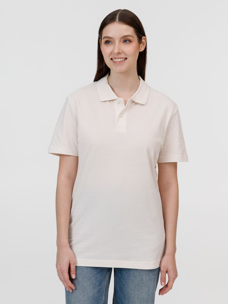 Рубашка поло унисекс Pulse, молочно-белая — изображение 8