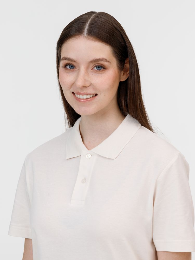 Рубашка поло унисекс Pulse, молочно-белая — изображение 9