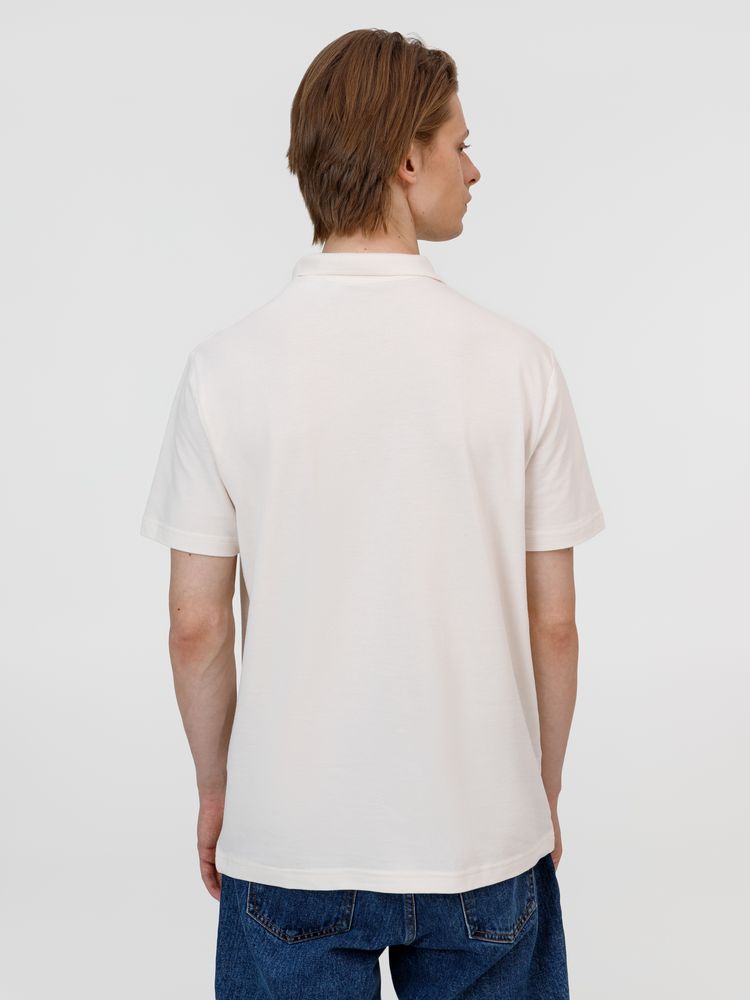 Рубашка поло унисекс Pulse, молочно-белая — изображение 7