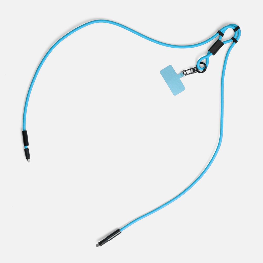 Кабель-ланьярд energyFlex Power Delivery 60 Вт, голубой — изображение 3