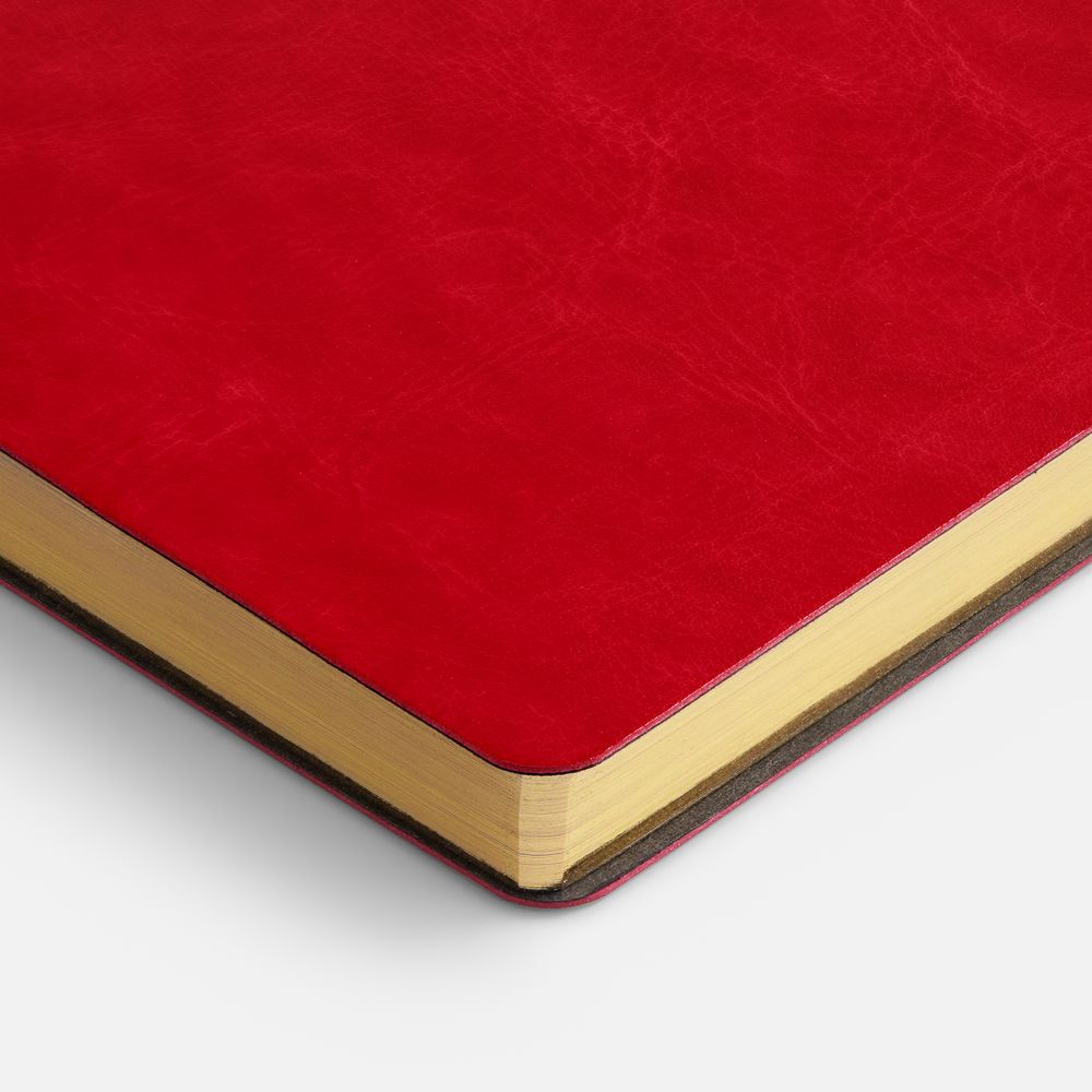 Ежедневник Nebraska Flex, недатированный, красный с золотистым — изображение 7