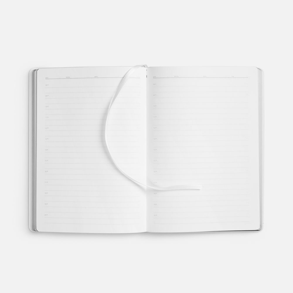 Ежедневник Nebraska Flex, недатированный, белый с серебристым — изображение 9