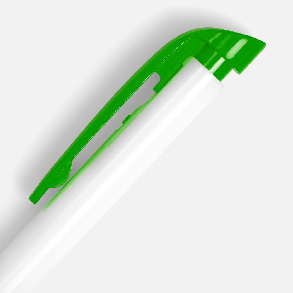 Ручка шариковая Favorite, белая с зеленым — изображение 4