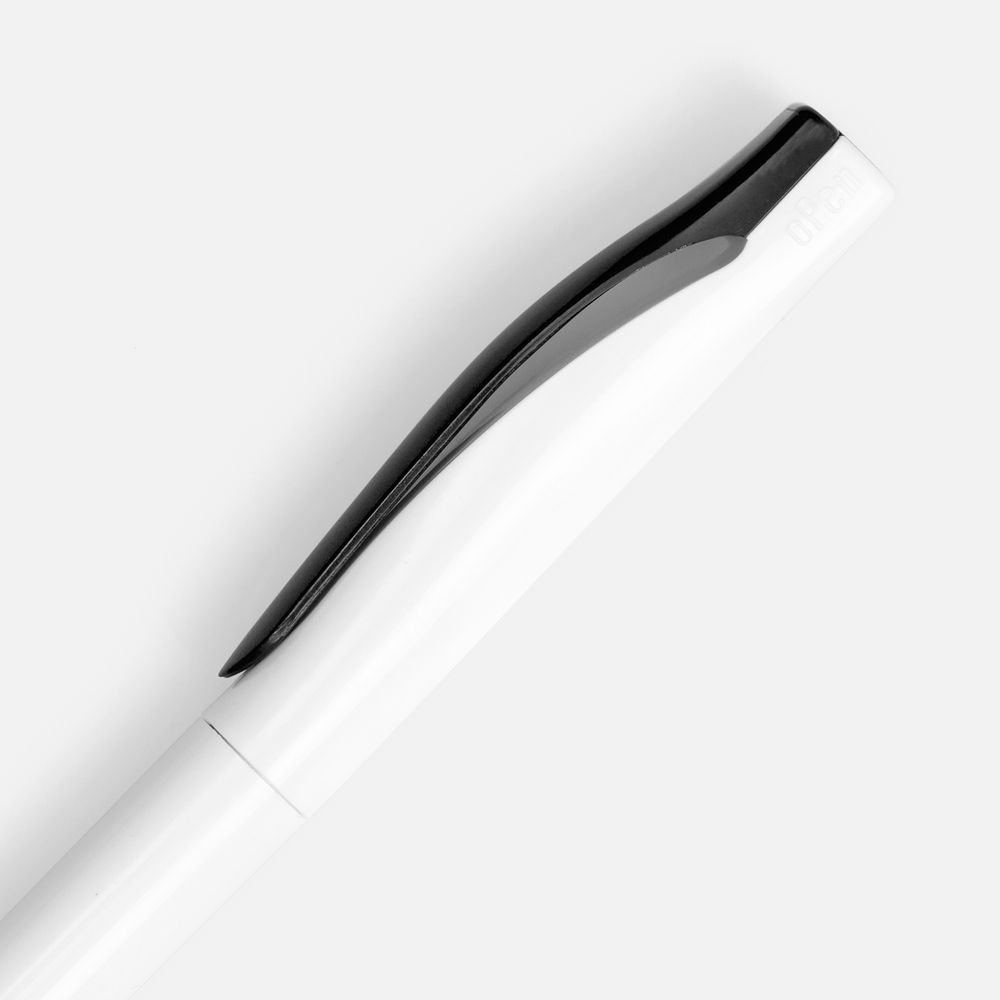 Ручка шариковая Pin, белая с черным — изображение 4