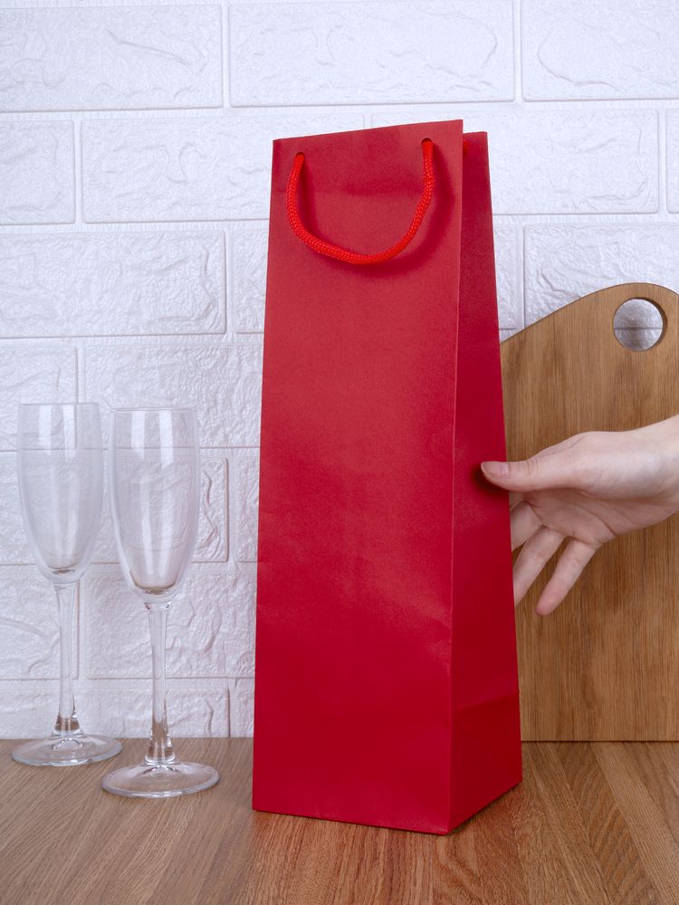 Пакет под бутылку Vindemia, красный — изображение 5