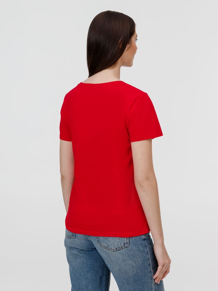 Футболка женская E150, красная — изображение 4