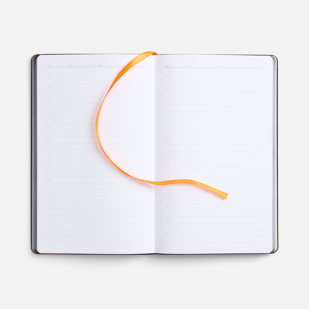Ежедневник Trait, недатированный, черный с оранжевым — изображение 8