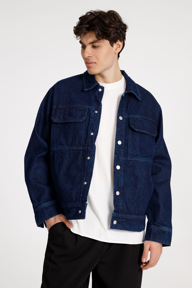 Куртка джинсовая O2, темно-синяя — изображение 4