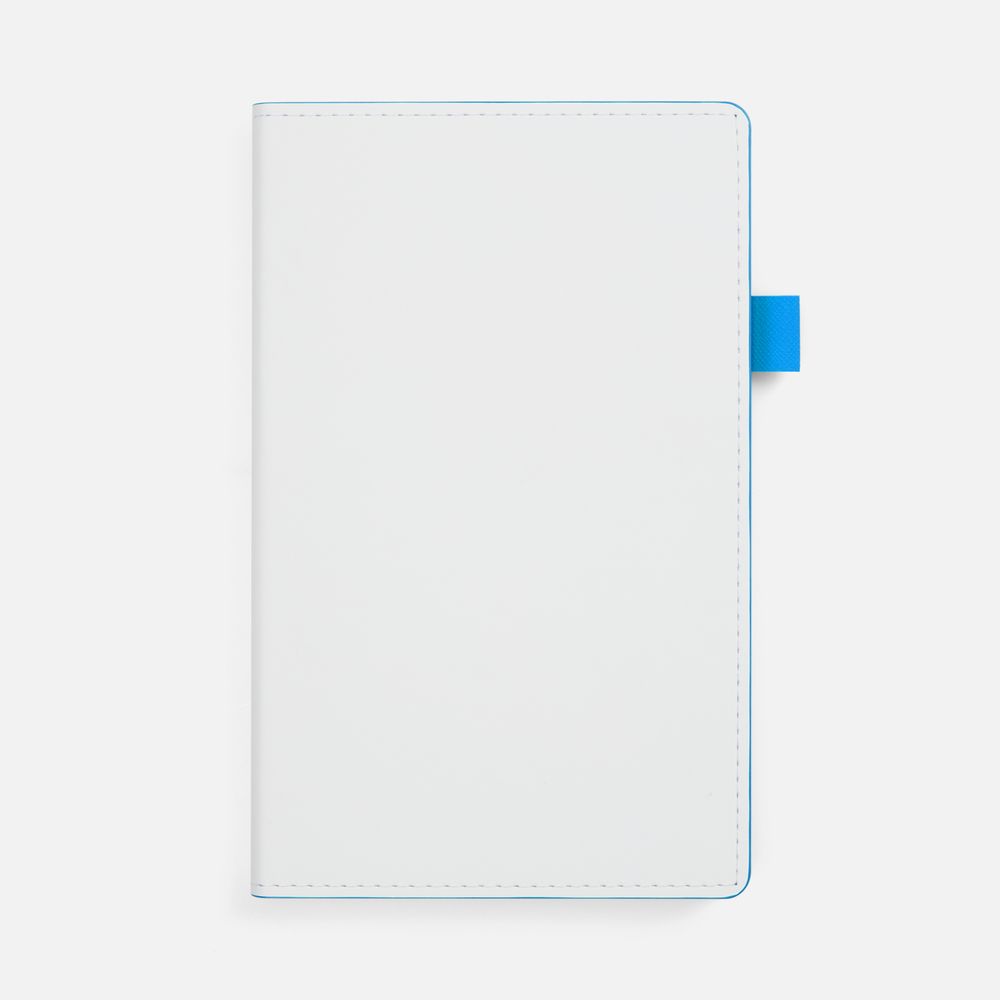 Ежедневник White Shall, недатированный, бело-голубой