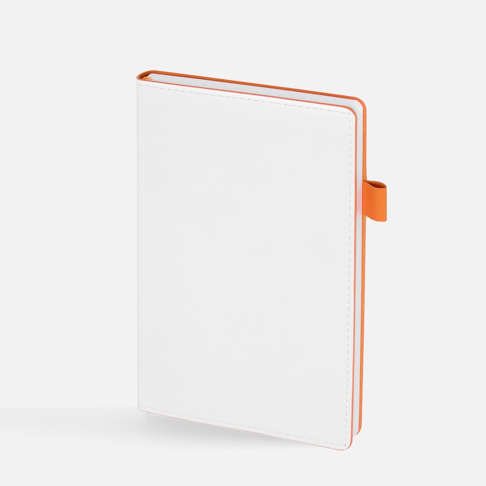 Ежедневник White Shall, недатированный, бело-оранжевый — изображение 4