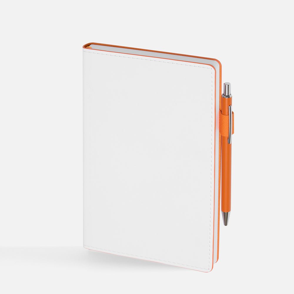 Ежедневник White Shall, недатированный, бело-оранжевый — изображение 5