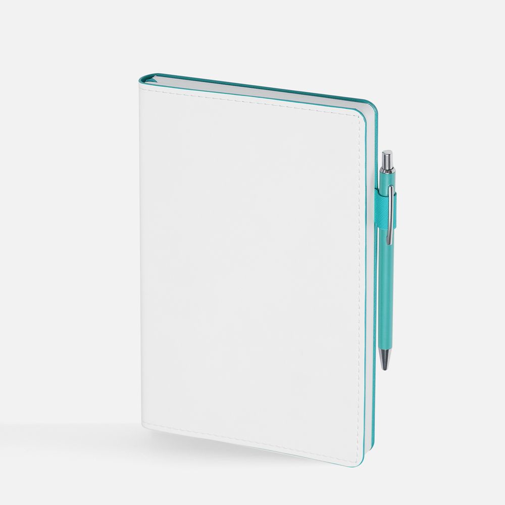 Ежедневник White Shall, недатированный, бело-бирюзовый — изображение 5