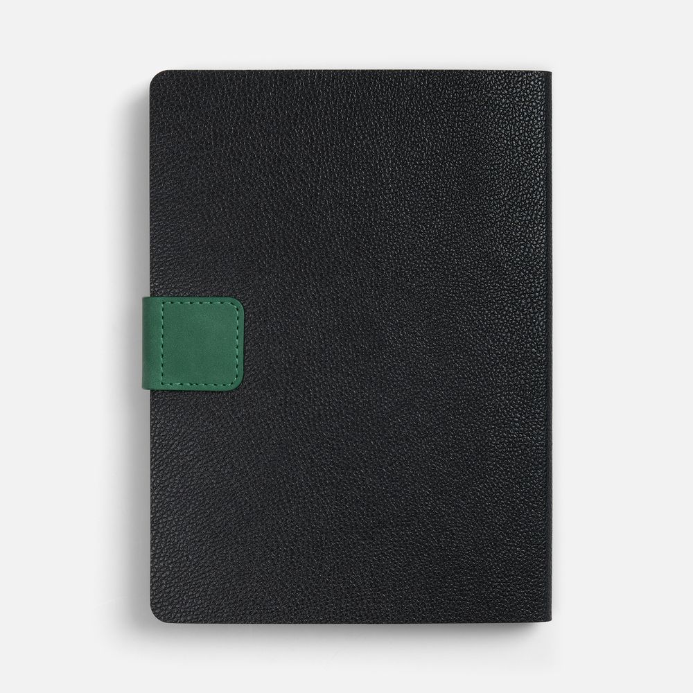 Ежедневник Boom, недатированный, черный с зеленым — изображение 4