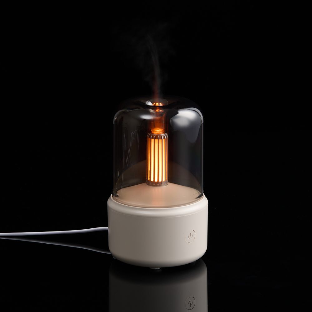 Увлажнитель-ароматизатор с подсветкой mistFlicker, молочно-белый