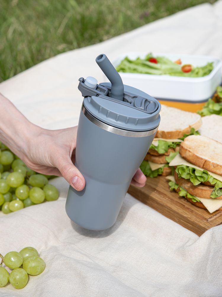 Термостакан Sapporo без логотипа, серый — изображение 12